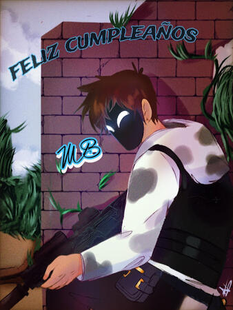 m,b cumple años dibujo