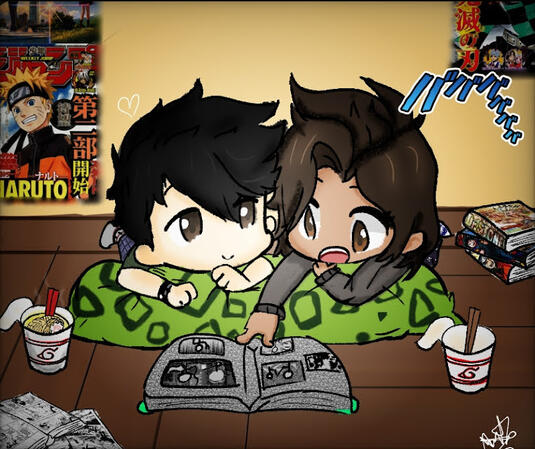 pareja chibi