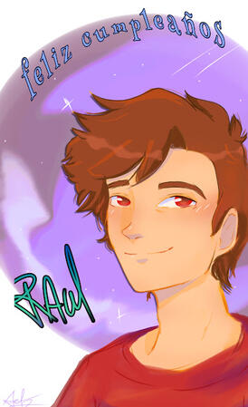 dibujo de cumple años raul